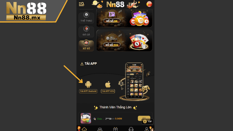 Các bước tải NN88 trên Android