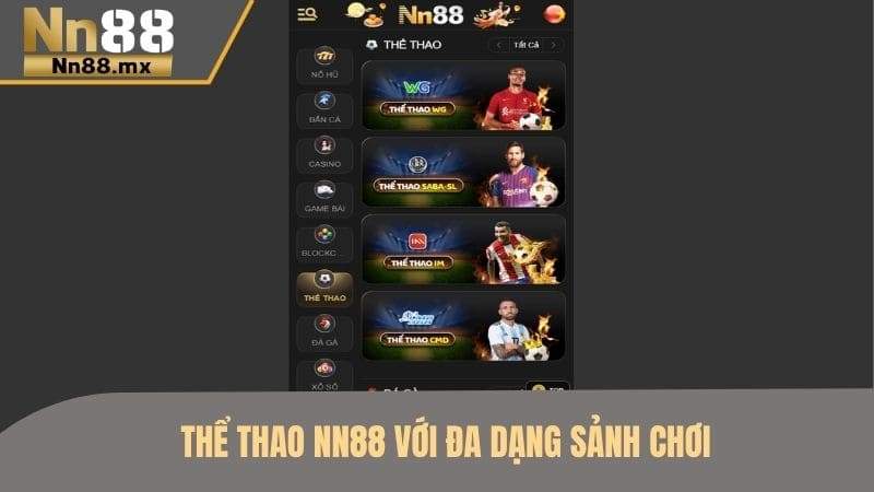 Các sảnh cược có tại thể thao NN88