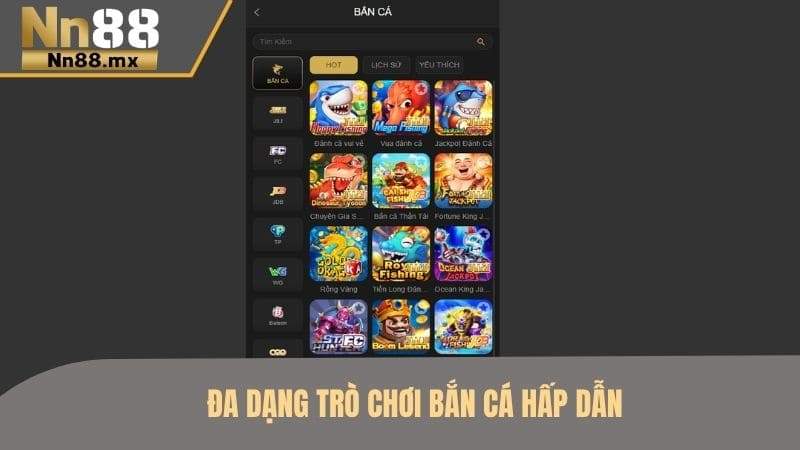 Các trò chơi hấp dẫn tại bắn cá NN88