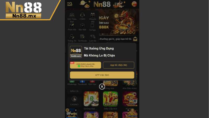Tải app NN88 trên các thiết bị thật mau chóng