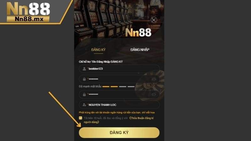 Thực hiện các bước đăng ký NN88 theo hướng dẫn